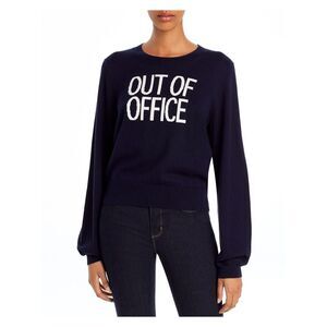 JOIE Womens Black Printed Long Sleeve Crew Neck Sweater XS